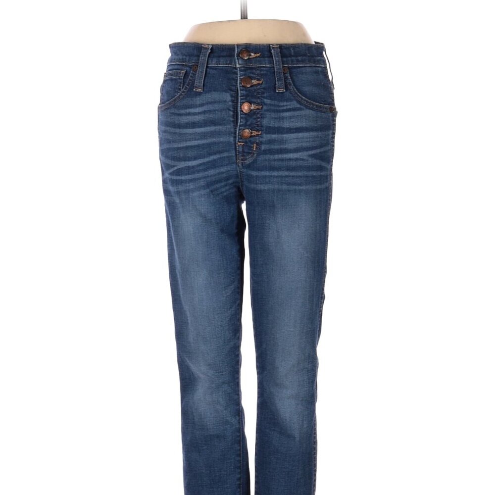 Madewell 10” High Rise Distressed Skinny jeans Sz 28